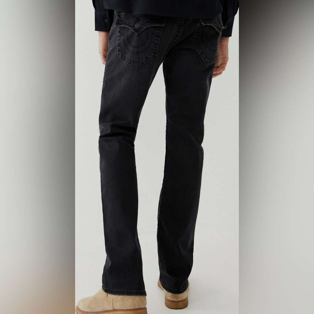 True Religion Men's Black Straight Jeans
